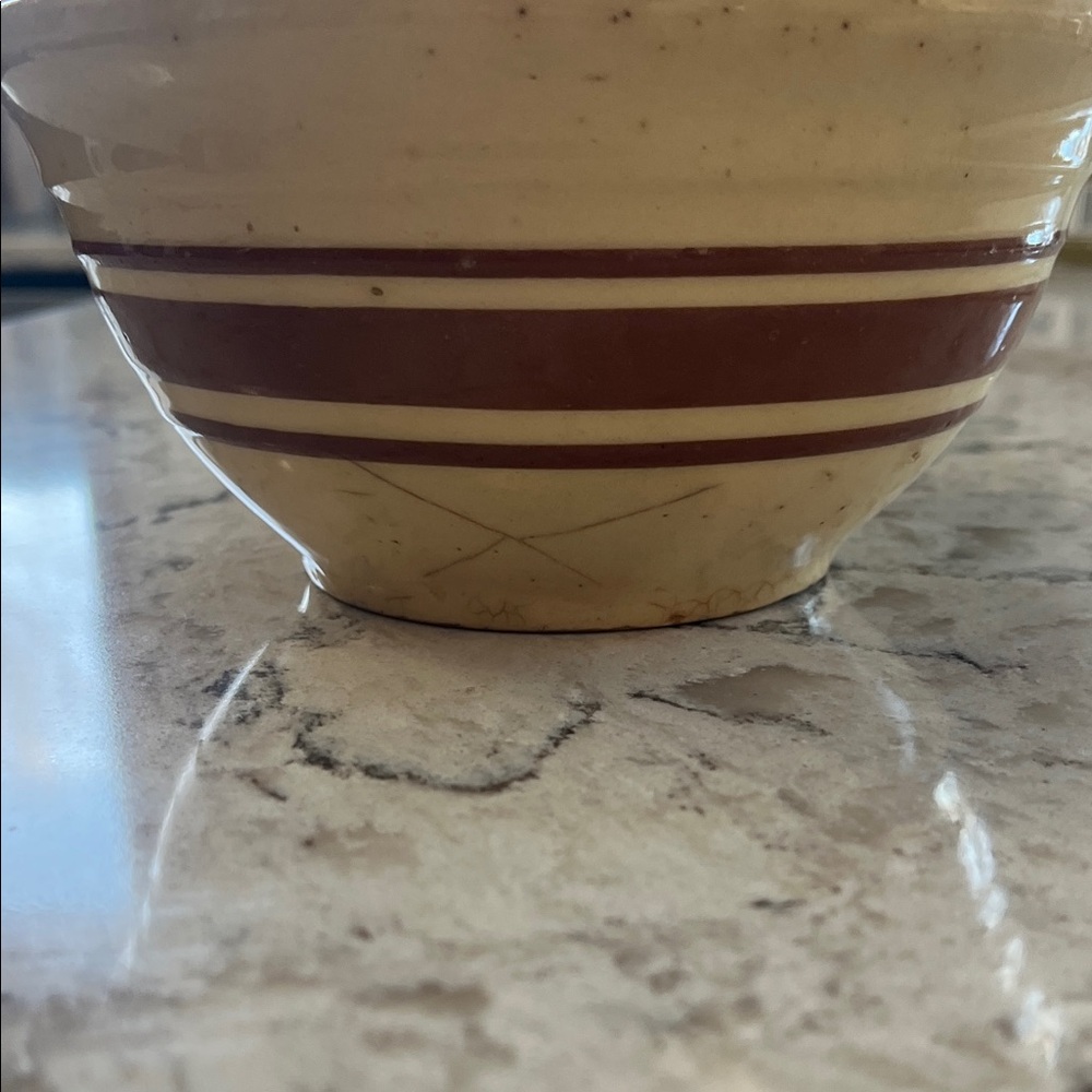 Vintage Striped Ceramic Bowl